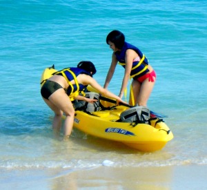 Reese & Rhonda kayaking